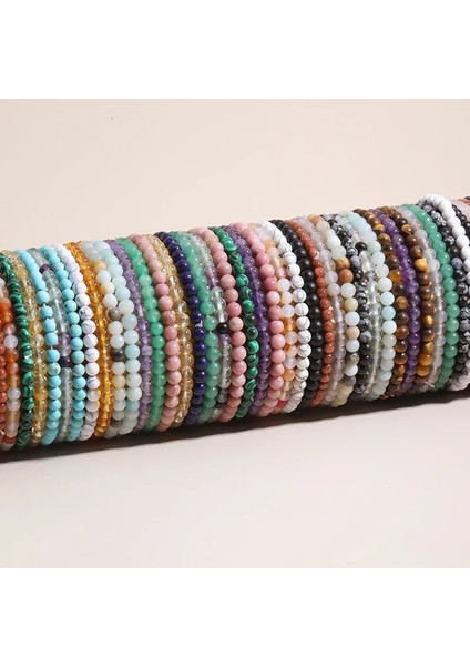 No.4 Boyutu 1 Adet 4mm Enerji Boncuk Bilezik Doğal Kaplan Gözü Lapis Lazuli Taş Bilezik Kadın Erkek Yuvarlak Taş Elastik Bilezik Yoga Takı (Yurt Dışından) fiyatları