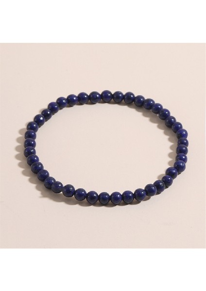 No.4 Boyutu 1 Adet 4mm Enerji Boncuk Bilezik Doğal Kaplan Gözü Lapis Lazuli Taş Bilezik Kadın Erkek Yuvarlak Taş Elastik Bilezik Yoga Takı (Yurt Dışından) fırsatları