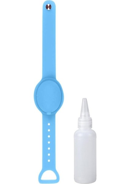 Mavi Bileklik El Dispenseri El Dezenfektanı Dispenser Silikon Giyilebilir Dispenser Pompaları Dezenfektan Bileklikler El Bilek Bandı (Yurt Dışından)