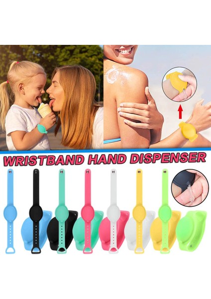 Mavi Bileklik El Dispenseri El Dezenfektanı Dispenser Silikon Giyilebilir Dispenser Pompaları Dezenfektan Bileklikler El Bilek Bandı (Yurt Dışından) fiyatları