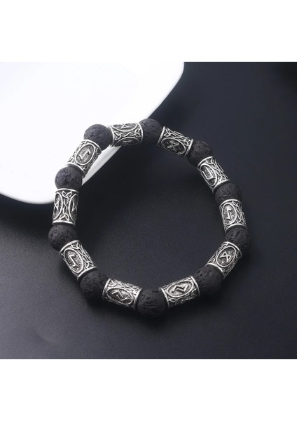 Açık Sarı Renk Viking Rune Antik Boncuk Bilezik Thor Çekiç Mjolnir Erkekler Için El Yapımı Bilezik Bilezikler Takı Hediye (Yurt Dışından) fiyatları