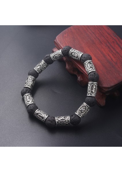 Açık Sarı Renk Viking Rune Antik Boncuk Bilezik Thor Çekiç Mjolnir Erkekler Için El Yapımı Bilezik Bilezikler Takı Hediye (Yurt Dışından) modelleri