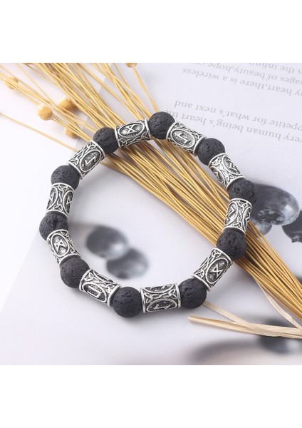 Açık Sarı Renk Viking Rune Antik Boncuk Bilezik Thor Çekiç Mjolnir Erkekler Için El Yapımı Bilezik Bilezikler Takı Hediye (Yurt Dışından) indirimleri