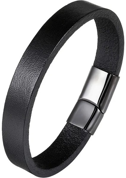19CM Tarzı Bxg-86 Ccd Moda Hakiki Deri Bilezik Erkekler Paslanmaz Çelik Bilezik Bilezik Kadın Erkek Takı Hediye Için Örgülü Halat Zinciri (Yurt Dışından)