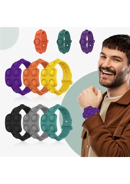 Stil 8 Anti Stres Dekompresyon Bilezik Basit Yumuşak Silikon Erkek Kadın Squishy Bilezik Fidget Pop Oyunu Anti-Stres Rahatlatıcı Pop Hediye (Yurt Dışından)