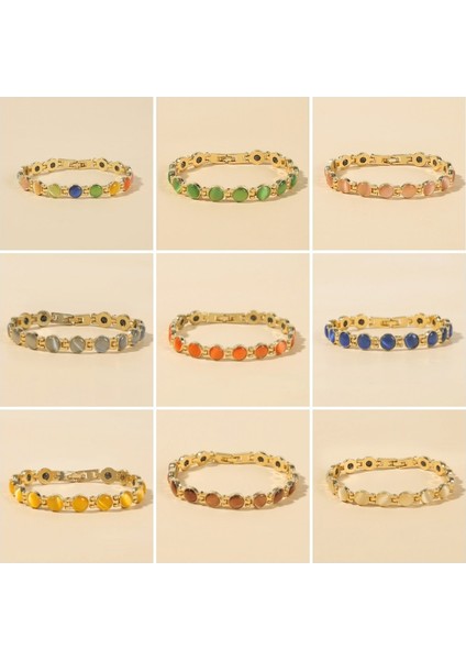 Kahverengi 2021 Trendy 9 Renk Opal Taş Bilezik Magenetic Sağlık Bilezik Daha Iyi Uyku Sağlık Için Manyetik Takı Hediyeler (Yurt Dışından) fiyatları
