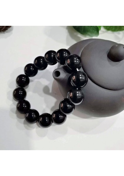8mm Tarzı Obsidyen Doğal Kristal Boncuk Obsidyen Bilezik Homme Erkekler Için Inci Reiki Şifa Pembe Çift Takı Ahşap Boncuk Tohum Accessorl Hediye (Yurt Dışından)