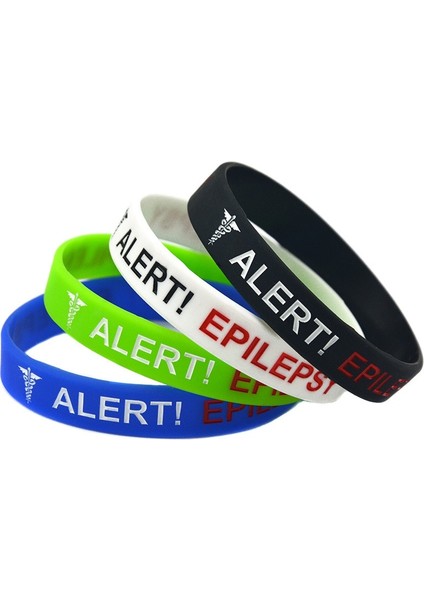 02 Bir Adet Moda Uyarısı Epilepsi Bilezik Uyarı Dili Silikon Bileklik Oyulmuş ve Renkli Bilezik Sıcak Satış (Yurt Dışından)