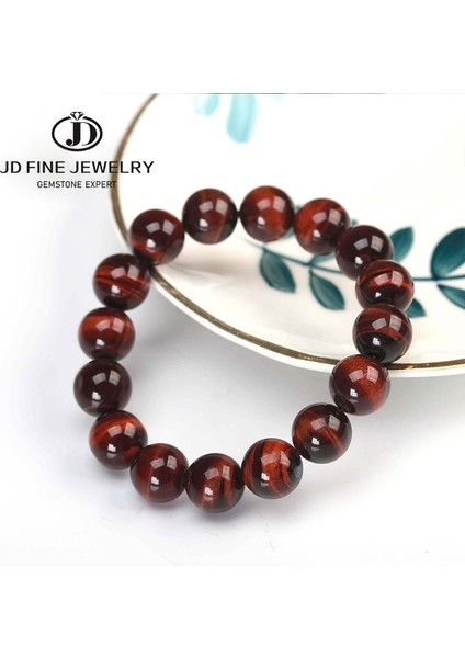 8mm Tarzı 5A Kırmızı Kaplan Gözü Jd Cla Doğal Taş Tesbih Kaplan Gözü Bilezik El Yapımı Kırmızı Kahverengi Doğal Taş Braclet Erkekler Için Yoga Takı (Yurt Dışından)