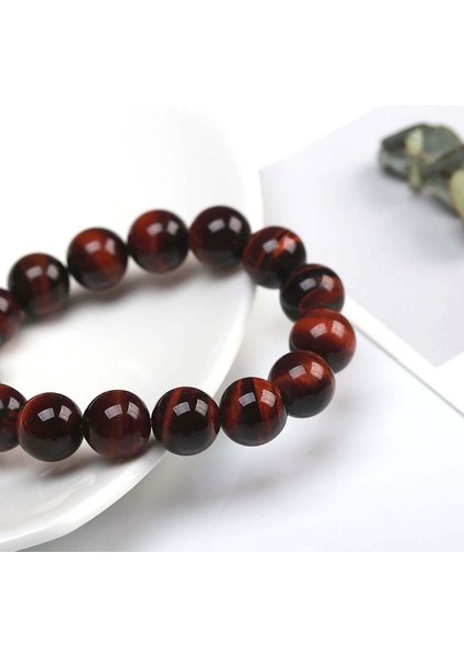 8mm Tarzı 5A Kırmızı Kaplan Gözü Jd Cla Doğal Taş Tesbih Kaplan Gözü Bilezik El Yapımı Kırmızı Kahverengi Doğal Taş Braclet Erkekler Için Yoga Takı (Yurt Dışından)