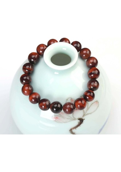 8mm Tarzı 5A Kırmızı Kaplan Gözü Jd Cla Doğal Taş Tesbih Kaplan Gözü Bilezik El Yapımı Kırmızı Kahverengi Doğal Taş Braclet Erkekler Için Yoga Takı (Yurt Dışından)