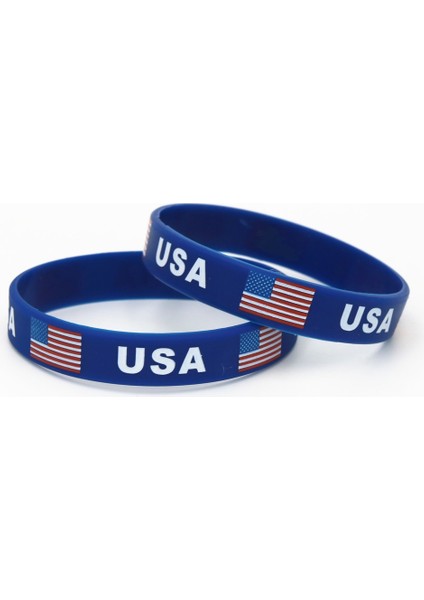 20CM Tarzı Mavi 1 Adet Abd Amerikan Bayrağı Silikon Bileklik Mavi Futbol Spor Hatıra Silikon Kauçuk Bileklik ve Bilezikler Hediyeler SH219 (Yurt Dışından) fırsatları