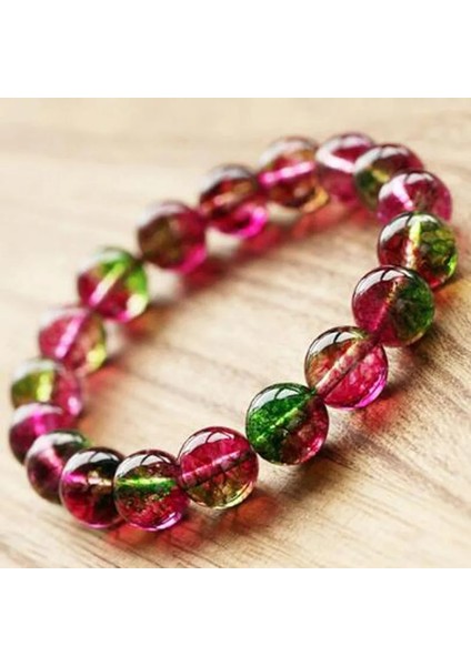 17CM Tarzı 8mm Iyi Doğal Turmalin Bilezik Olivin Peridot Taş Bileklik Yarı Değerli Taş Turmalin Kuvars Takı (Yurt Dışından) fiyatları
