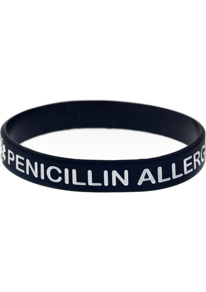 03 Bir Adet Moda Penisilin Alerjisi Silikon Bilezik Penisilin Alerjisi Uyarı El Kayışı Yumuşak Bilezik Sıcak Satış (Yurt Dışından)