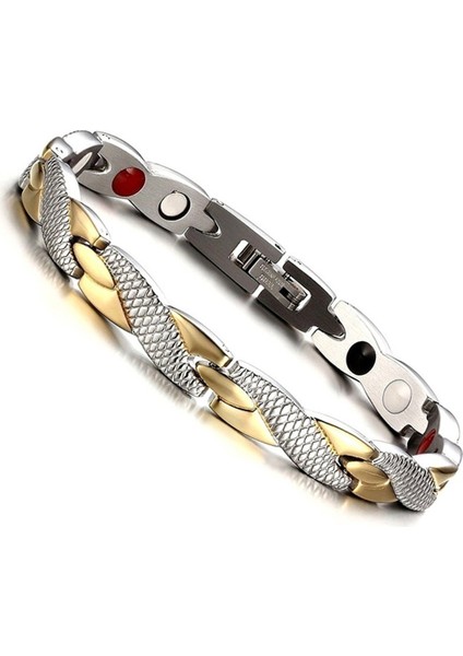 Iki Renkli Erkekler ve Kadınlar Çiftler Titanyum Çelik Manyetik Ejderha Bilezik Kişilik Yaratıcı Bilezik Takı Hediyesi (Yurt Dışından) fiyatları