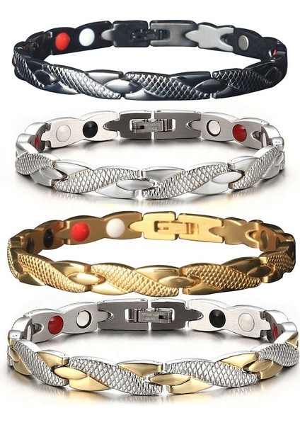 Iki Renkli Erkekler ve Kadınlar Çiftler Titanyum Çelik Manyetik Ejderha Bilezik Kişilik Yaratıcı Bilezik Takı Hediyesi (Yurt Dışından) modelleri