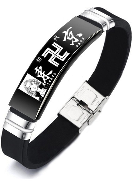 21CM Tarzı No.16 Boyutu Tokyo Avengers Titanyum Çelik Dirsek Bileklik Paslanmaz Çelik Bileklik (Yurt Dışından)