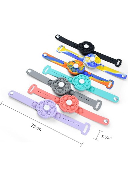 Stil 5 Stres Giderici Pop Erkekler Bileklik Fidget Oyuncaklar Pop Push Kabarcık Duyusal Parmak Er Çocuklar ve Yetişkinler Için Silikon Bilek Bilezik (Yurt Dışından) fırsatları