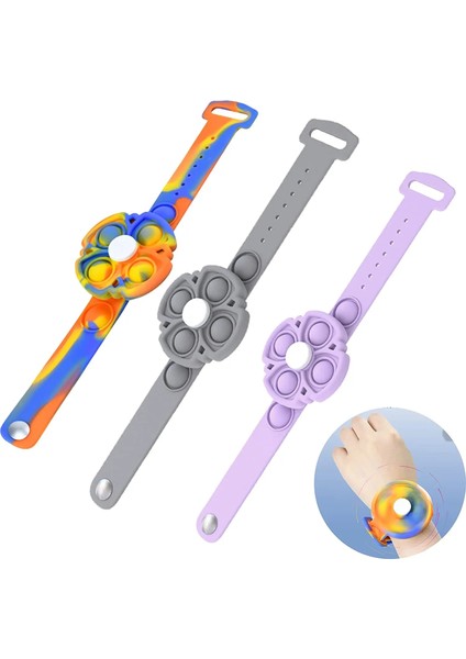 Stil 5 Stres Giderici Pop Erkekler Bileklik Fidget Oyuncaklar Pop Push Kabarcık Duyusal Parmak Er Çocuklar ve Yetişkinler Için Silikon Bilek Bilezik (Yurt Dışından) indirimleri