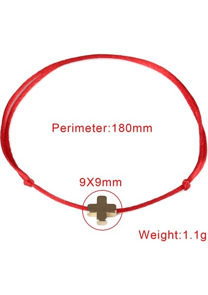 16-25CM Ayarlanabilir Stil Mor Küçük Altın Çapraz Dini Çekicilik ile Çoklu Renkler Ipek Pamuk Kordon Ipi Adam Kadın Için Ayarlanabilir Uzunluk El Bilezikler Halhal (Yurt Dışından)