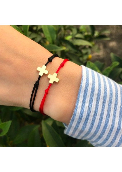 16-25CM Ayarlanabilir Stil Mor Küçük Altın Çapraz Dini Çekicilik ile Çoklu Renkler Ipek Pamuk Kordon Ipi Adam Kadın Için Ayarlanabilir Uzunluk El Bilezikler Halhal (Yurt Dışından)