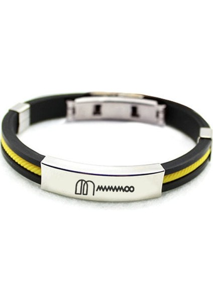19CM Tarzı Mavi Kpop Mamamoo Spor Silikon Titanyum Çelik Bilezikler Kadın Erkek Takı Için Çift Bilezik Pulseras (Yurt Dışından) modelleri