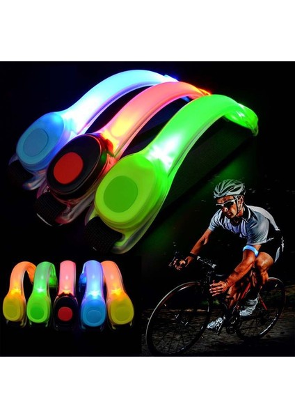 Pembe Doğa Sporları Gece Koşu Kol Bandı LED Işık Emniyet Kemeri Kol Bacak Uyarı Bilekliği Bisiklet Bisiklet Bisiklet Parti Işıkları Bilezik (Yurt Dışından) indirimleri