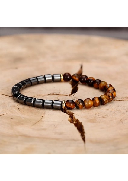 Kaplan Gözleri Charm Buda Hematit Mesafe Bilezikler Erkekler Femme Çakra 6mm Doğal Kaplan Gözü Taş Yoga Bilezik Homme Takı Pulsera Hombre (Yurt Dışından) modelleri
