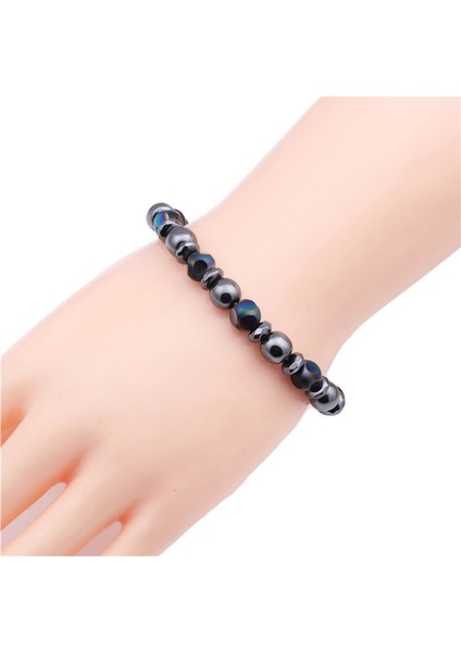 Basit Boncuklu Elastik Manyetik Mıknatıs Bileklik Siyah Mıknatıs Terapi Sağlık Bilezik Bayanlar Salud Pulseras (Yurt Dışından) fiyatları