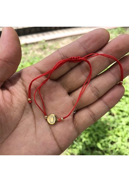 Kırmızı Çizgi Beyaz Stili Bu Moda Mektup Dokuma Kırmızı Çizgi Siyah Çizgi Dize Halat Kader Bilezik Iyi Şanslı Iplik Bilezik (Yurt Dışından)