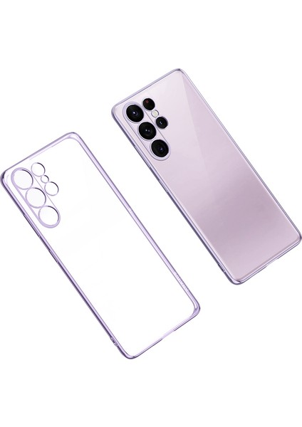 Samsung Galaxy S23 Ultra Için Sulada Tpu Elektrokaplatma Düz Kenar Net Telefon Ası Telefon Kılıfı (Yurt Dışından)