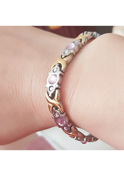 Kırmızı 40 Kadın Erkek Sağlık Artrit ve Karpal Tünel Için Germanyum Manyetik Bilezik Paslanmaz Çelik Güç Terapisi Bilezikler Bütünler (Yurt Dışından) fiyatları