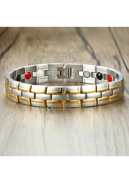 Kırmızı 40 Kadın Erkek Sağlık Artrit ve Karpal Tünel Için Germanyum Manyetik Bilezik Paslanmaz Çelik Güç Terapisi Bilezikler Bütünler (Yurt Dışından) indirimleri