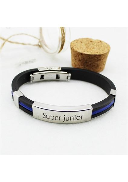 19CM Tarzı Portakal Kpop Süper Genç Spor Silikon Titanyum Çelik Bilezikler Kadın Erkek Takı Çift Bilezik Pulseras (Yurt Dışından) modelleri