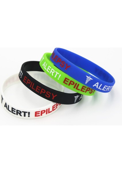 Çoklu Stil Yeşil 1 Adet Epilepsi Bilezikler Tıbbi Uyarı Epilepsi Silikon Bileklik Siyah Beyaz Yeşil Mavi Kol Bandı Hemşire Bilezik Takı SH135 (Yurt Dışından)