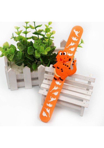 Portakal Karikatür Silikon Hayvan Dinozor Charm Bilezikler Bilezik Kadınlar Çocuklar Için Renkli Kırmızı Patted Bilezik Takı Erkek Kız Hediye (Yurt Dışından)