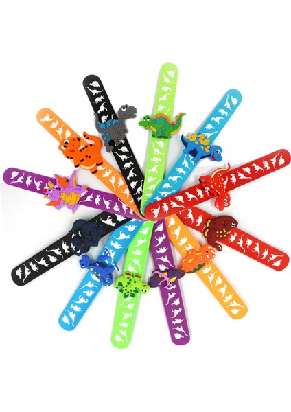 Portakal Karikatür Silikon Hayvan Dinozor Charm Bilezikler Bilezik Kadınlar Çocuklar Için Renkli Kırmızı Patted Bilezik Takı Erkek Kız Hediye (Yurt Dışından) modelleri