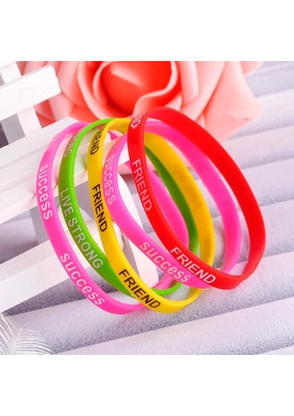 5 Adet Tarzı Renkli Spor Best Friend Baskılı Mektuplar Aydınlık Silikon Bileklik ve Bilezikler Kadın Floresan Kauçuk Spor Bileklik Bilezik (Yurt Dışından) fırsatları