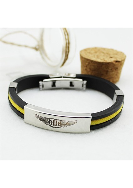 19CM Tarzı Portakal Kpop Btob Spor Silikon Titanyum Çelik Bilezikler Kadın Erkek Takı Çift Bilezik Pulseras (Yurt Dışından) fiyatları