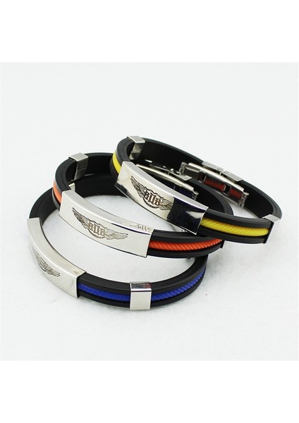 19CM Tarzı Portakal Kpop Btob Spor Silikon Titanyum Çelik Bilezikler Kadın Erkek Takı Çift Bilezik Pulseras (Yurt Dışından) fırsatları