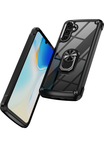 Samsung Galaxy A14 Için 5g Elektrokaplanmış Koruyucu Arka Pc+Tpu Metal Ring Kickstand-Black ile Telefon Kılıfı (Yurt Dışından) fiyatları