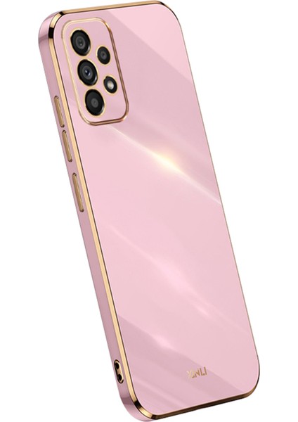 Samsung Galaxy A33 Için Xinli 5g Ince Elektrapan Altın Kenar Anti-Çizelge Tpu Cep Telefonu Ası Telefon Kılıfı (Yurt Dışından)