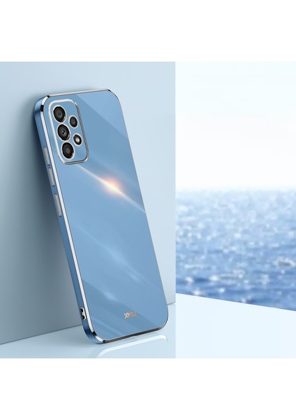 Samsung Galaxy A33 Için Xinli 5g Ince Elektrapan Altın Kenar Anti-Çizelge Tpu Cep Telefonu Blue Telefon Kılıfı (Yurt Dışından) fiyatları
