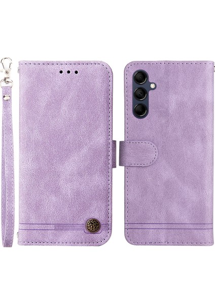 Samsung Galaxy M14 Için Pu Deri M14 5g Cilt Doku Telefon Kılıfı (Yurt Dışından)