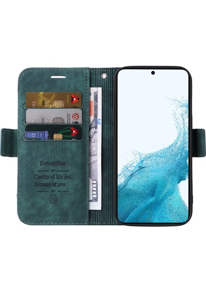 Samsung Galaxy A34 5g Baskılı Çizgi Dikiş Tam Koruma Pu Deri Cüzdan Stand Cep Telefonu Telefon Kılıfı (Yurt Dışından)