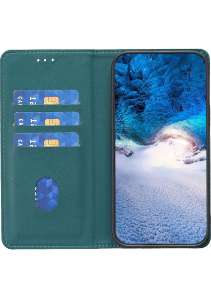 Samsung Galaxy S21+ 5g Pu Deri Kart Yuvaları Flip Stand Manyetik Telefon Telefon Kılıfı (Yurt Dışından)