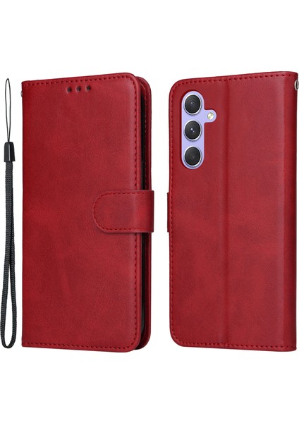 Samsung Galaxy Için M54 5G/F54 5g Flip Koruyucu Pu Deri Buzağı Dokusu Stand Cüzdan Telefon Kılıfı (Yurt Dışından)