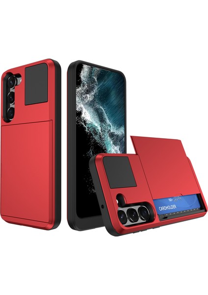 Samsung Galaxy S23 Için Cep Telefonu Sürgülü Kart Tutucu Pc+Tpu Anti-Drop - Telefon Kılıfı (Yurt Dışından)