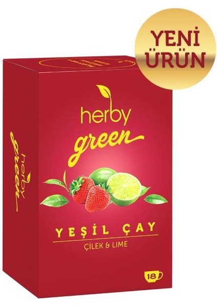 Yeşil Çay Çilek ve Lime x 3 Adet