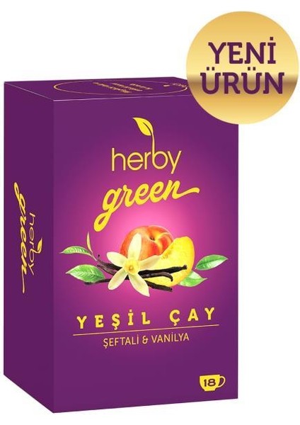 Yeşil Çay Şeftali ve Vanilya x 3 Adet